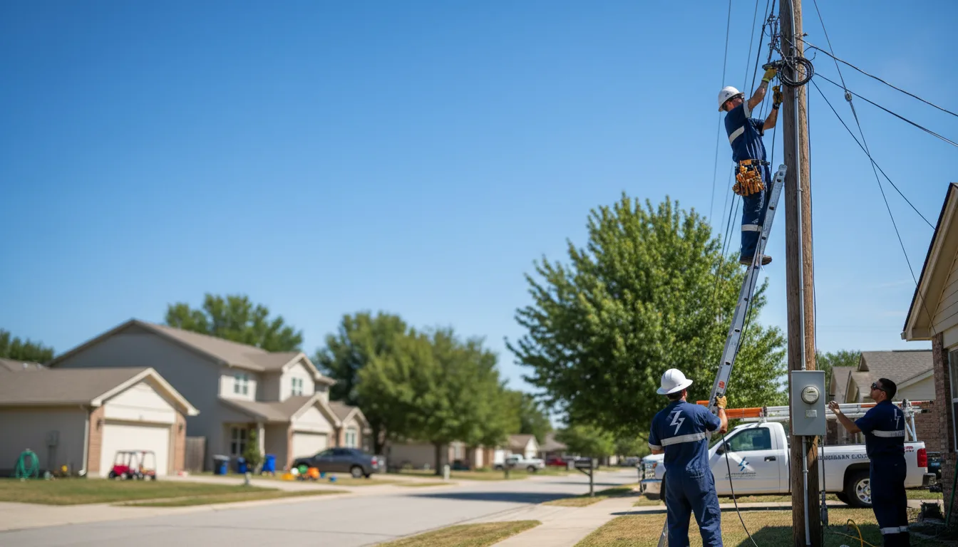 Residential electrician providing installation services in Columbia, IA